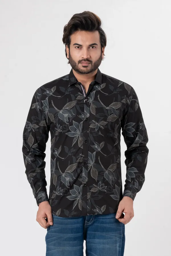 Black_100%_Cotton_Casual_Shirt_For_Men