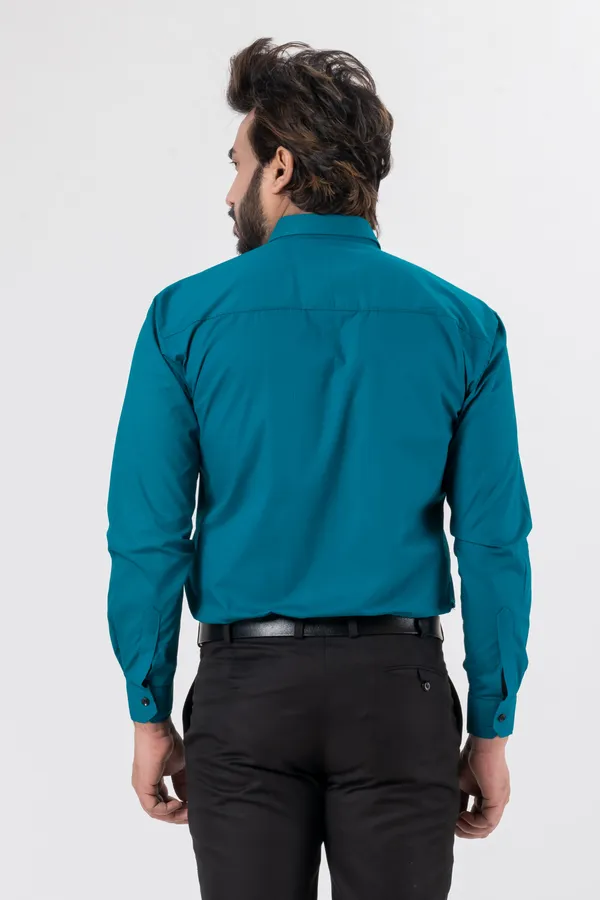 Dark_Blue_100%_Cotton_Casual_Shirt_For_Men