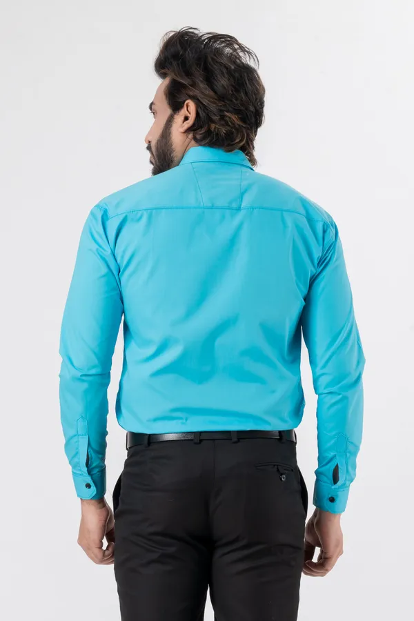 Light_Blue_100%_Cotton_Casual_Shirt_For_Men
