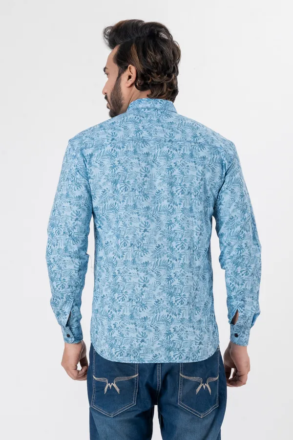 Blue_100%_Cotton_Casual_Shirt_For_Men