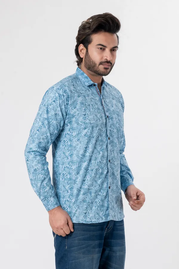 Blue_100%_Cotton_Casual_Shirt_For_Men