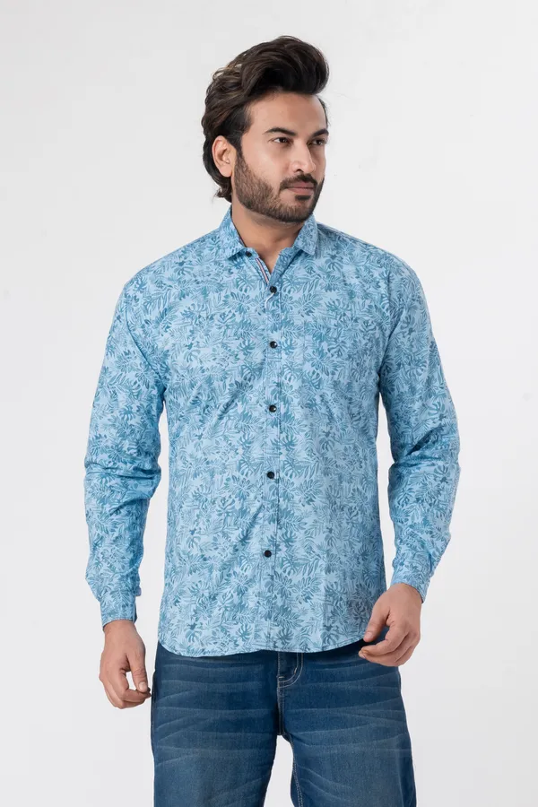Blue_100%_Cotton_Casual_Shirt_For_Men