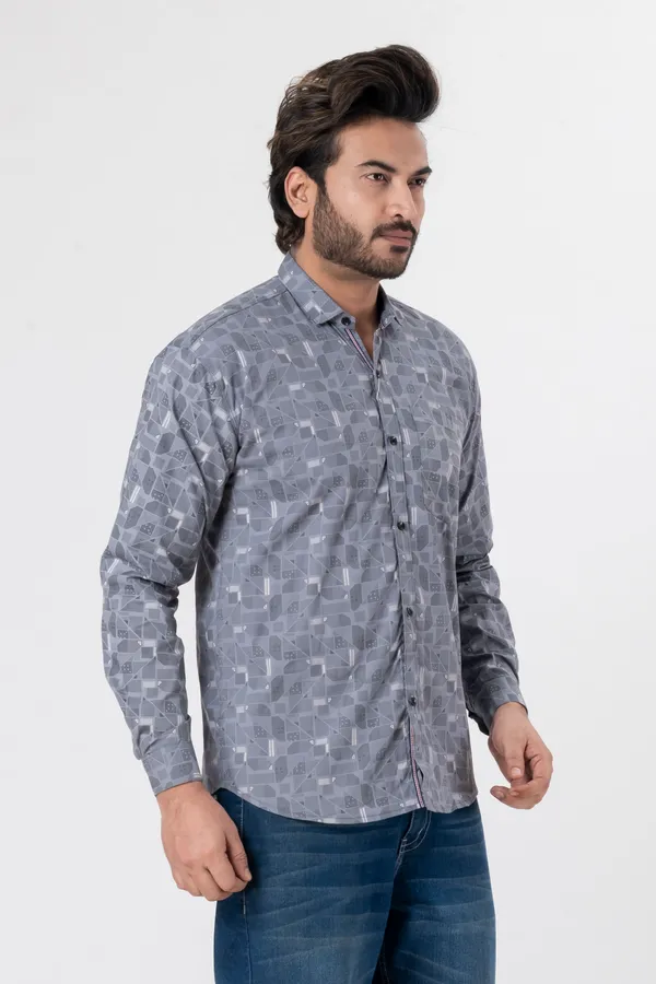 Grey_100%_Cotton_Casual_Shirt_For_Men