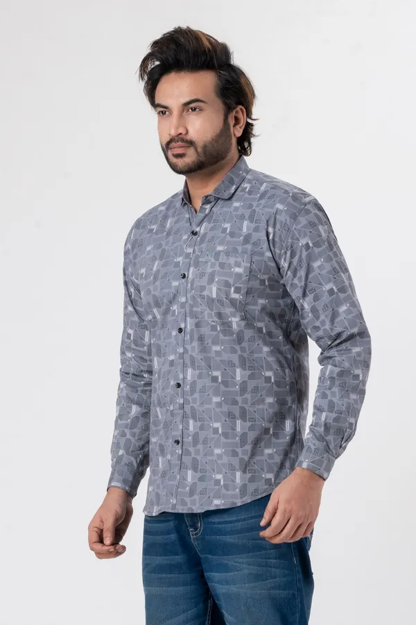 Grey_100%_Cotton_Casual_Shirt_For_Men