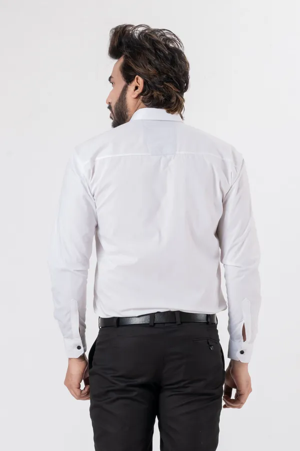 White_100%_Cotton_Casual_Shirt_For_Men