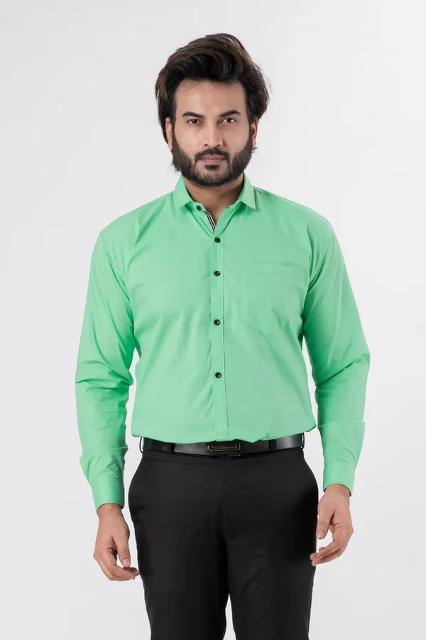 Light_Green_100%_Cotton_Casual_Shirt_For_Men