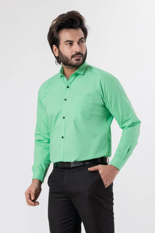 Light_Green_100%_Cotton_Casual_Shirt_For_Men