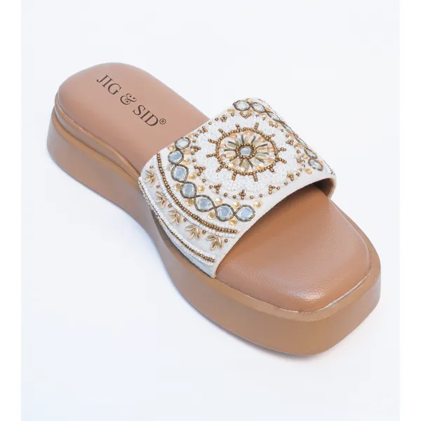 Beige_Synthetic_Leather_Wedges_For_Women