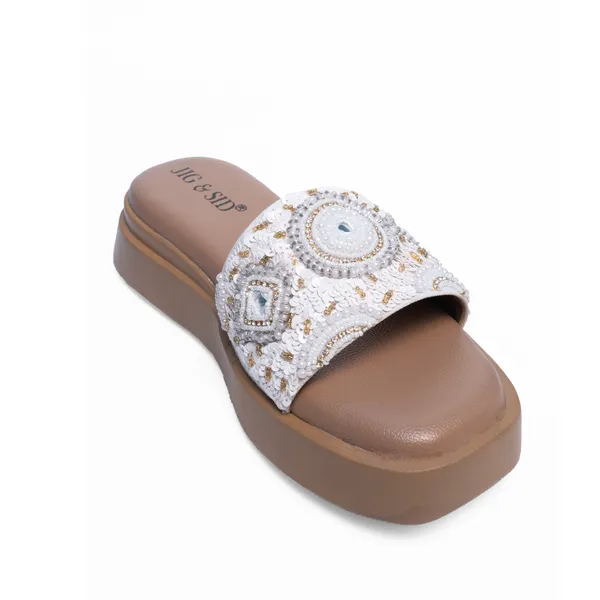 Beige_Synthetic_Leather_Wedges_For_Women