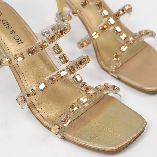 Gold_Synthetic_Leather_Heels_For_Women