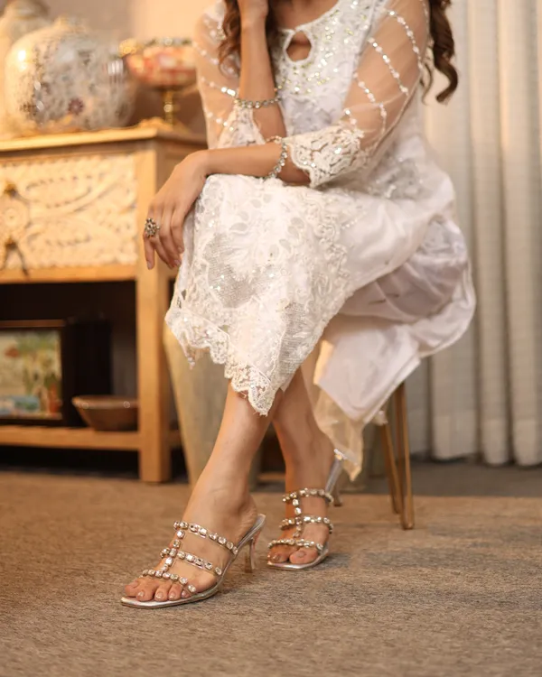 Silver_Synthetic_Leather_Heels_For_Women