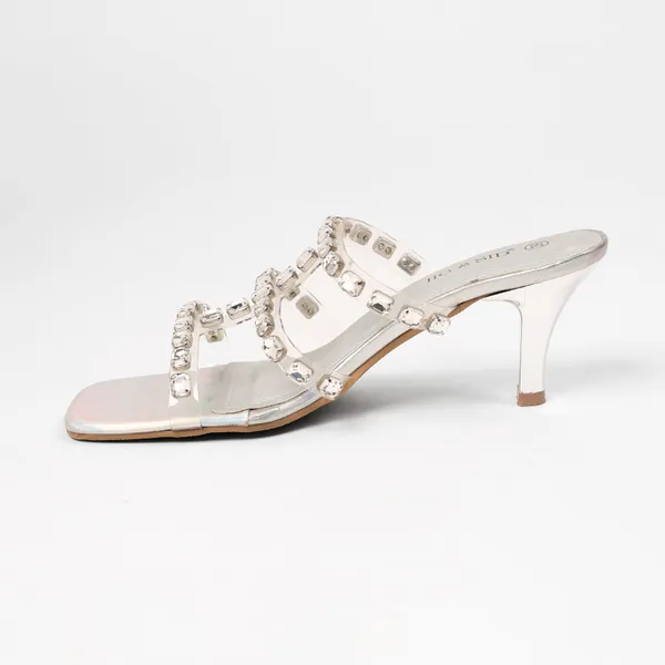 Silver_Synthetic_Leather_Heels_For_Women