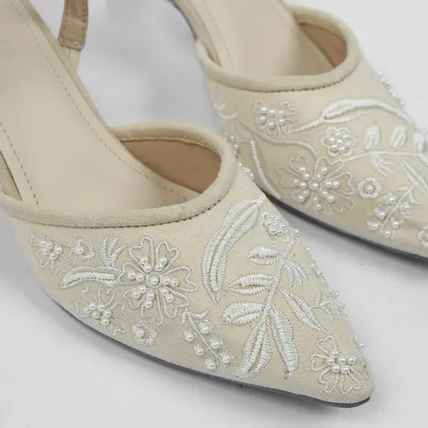 White_Synthetic_Leather_Heels_For_Women
