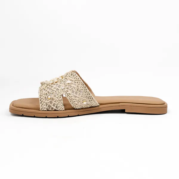Beige_Synthetic_Leather_Flats_For_Women