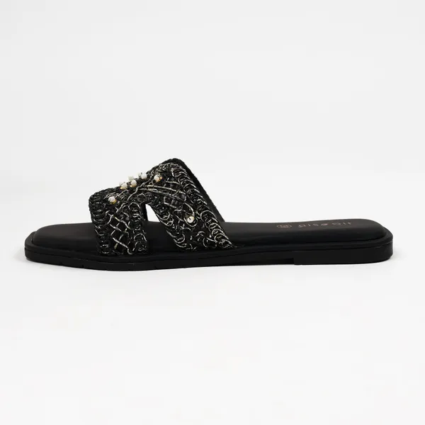 Black_Synthetic_Leather_Flats_For_Women