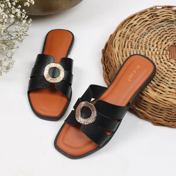 Tan_Synthetic_Leather_Flats_For_Women