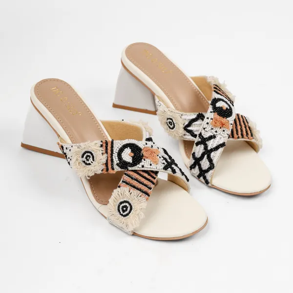 White_Synthetic_Leather_Heels_For_Women
