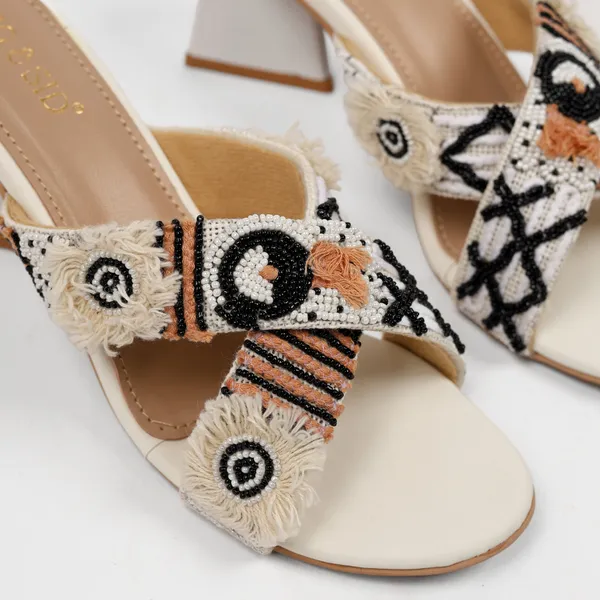 White_Synthetic_Leather_Heels_For_Women