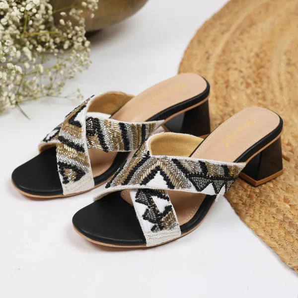 Black_Synthetic_Leather_Heels_For_Women