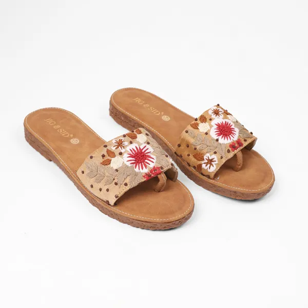 Brown_Synthetic_Leather_Flats_For_Women