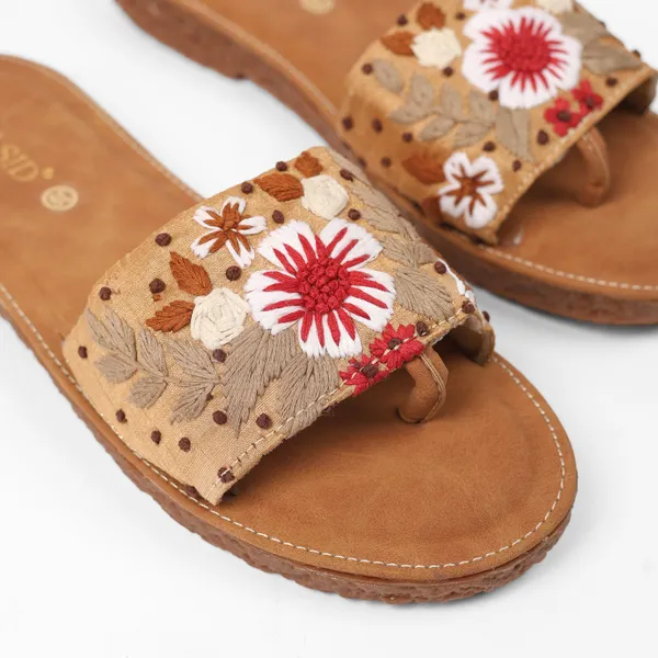 Brown_Synthetic_Leather_Flats_For_Women