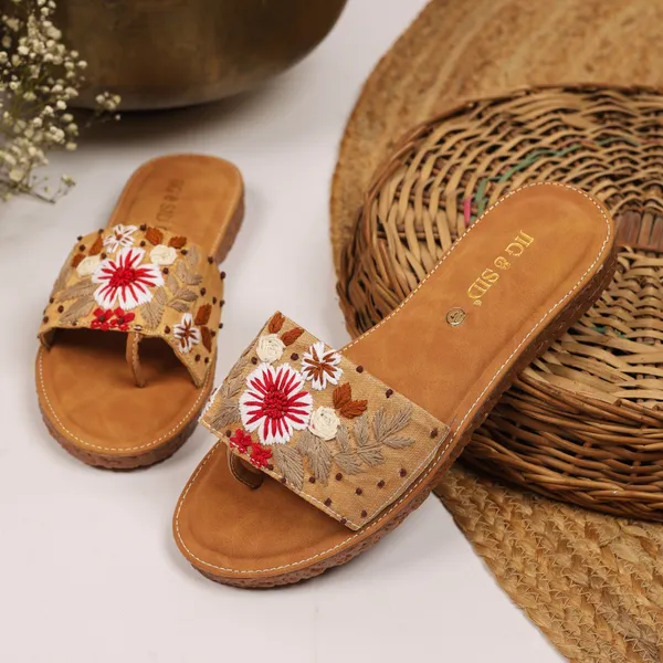 Brown_Synthetic_Leather_Flats_For_Women