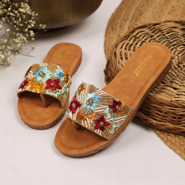Brown_Synthetic_Leather_Flats_For_Women