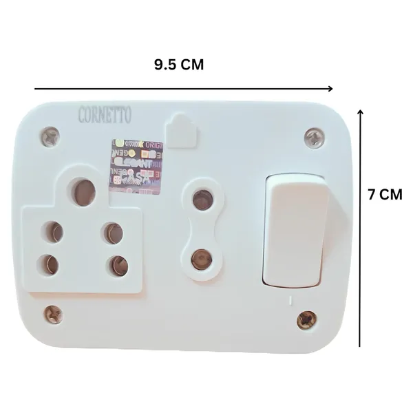 White_Electric_Extension_Board_with_Switch
