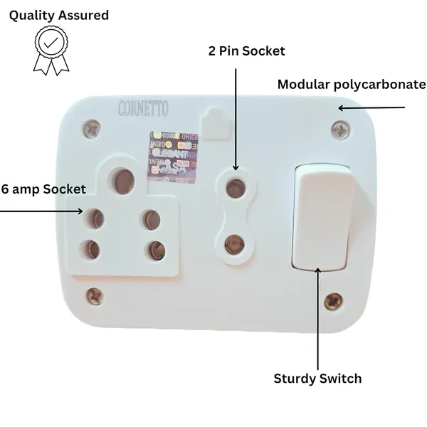 White_Electric_Extension_Board_with_Switch