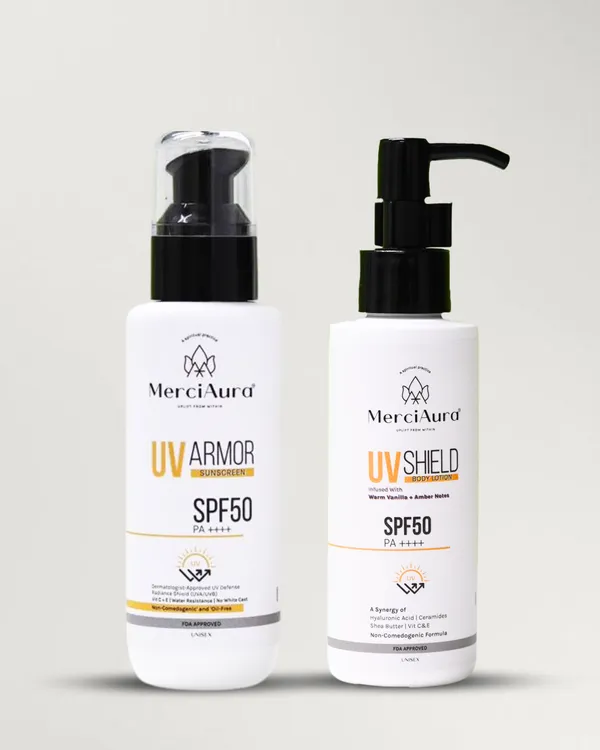 Merciaura_Sun_Safe_Combo_Pack__UV_Armor_Sunscreen_SPF_50_PA++++_(100_ml)_+_UV_Shield_Body_Lotion_SPF_50_PA++++_(120_ml)
