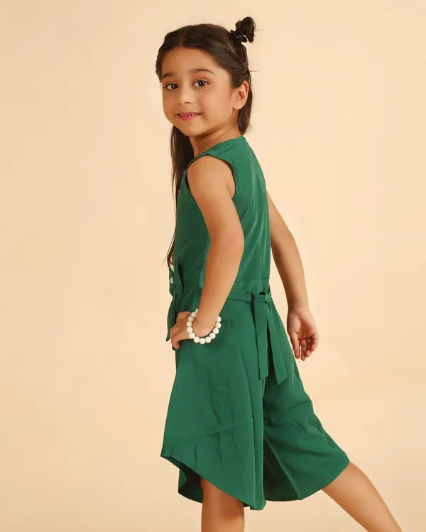 Green_Cotton_Poly_Blend_Premium_Jumpsuit_For_Girls