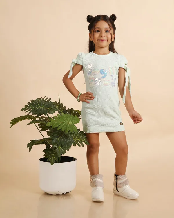 Green_Cotton_Poly_Premium_Dress_For_Girls
