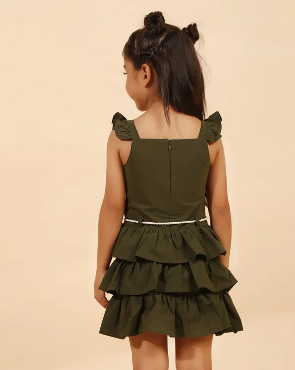 Green_Cotton_Blend_Premium_Dress_With_Waist_Tie_For_Girls