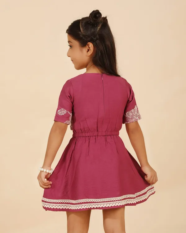 Pink_Cotton_Blend_Premium_Dress_For_Girls