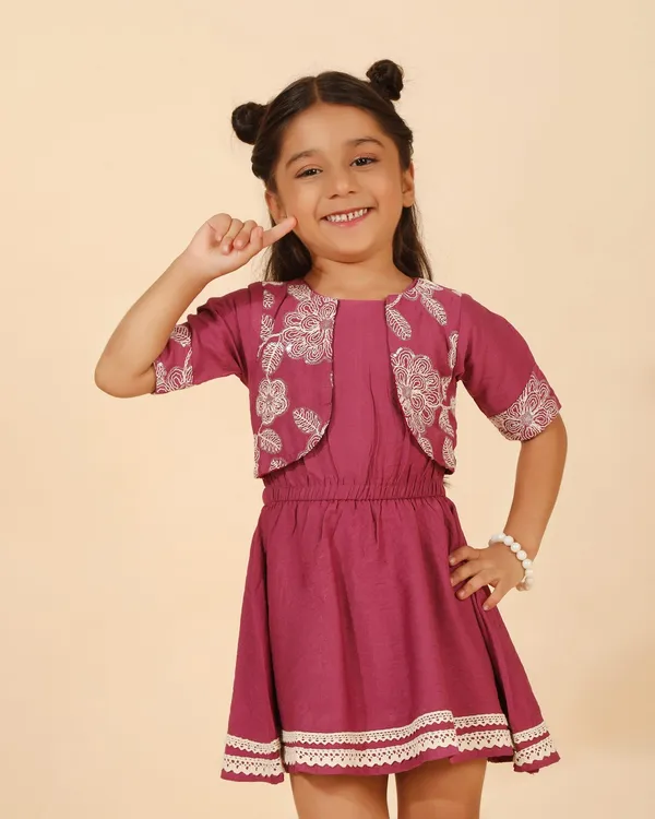 Pink_Cotton_Blend_Premium_Dress_For_Girls