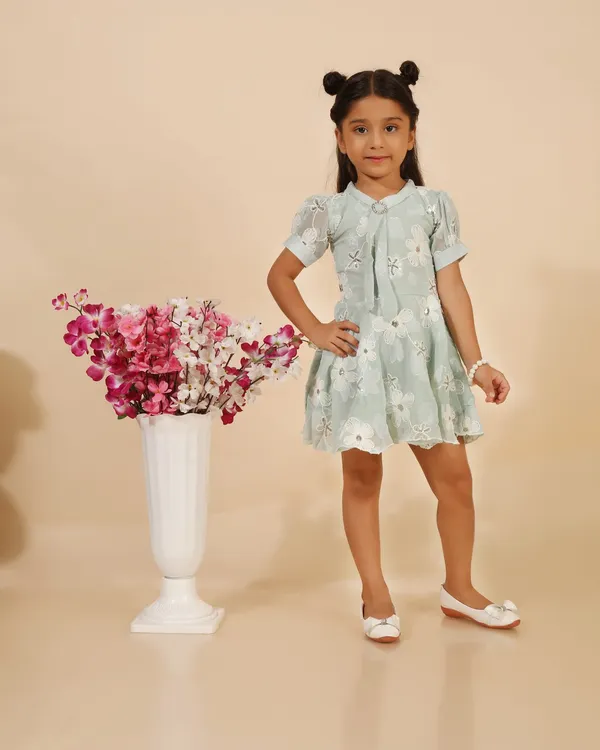 Green_Chiffon_Premium_Petal_Party_Dress_For_Girls