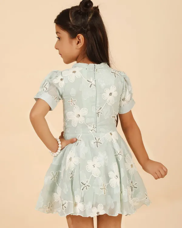 Green_Chiffon_Premium_Petal_Party_Dress_For_Girls