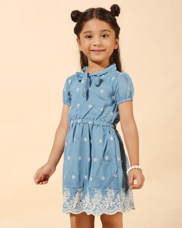 Blue_Chiffon_Premium_Garden_Tieneck_Dress_For_Girls