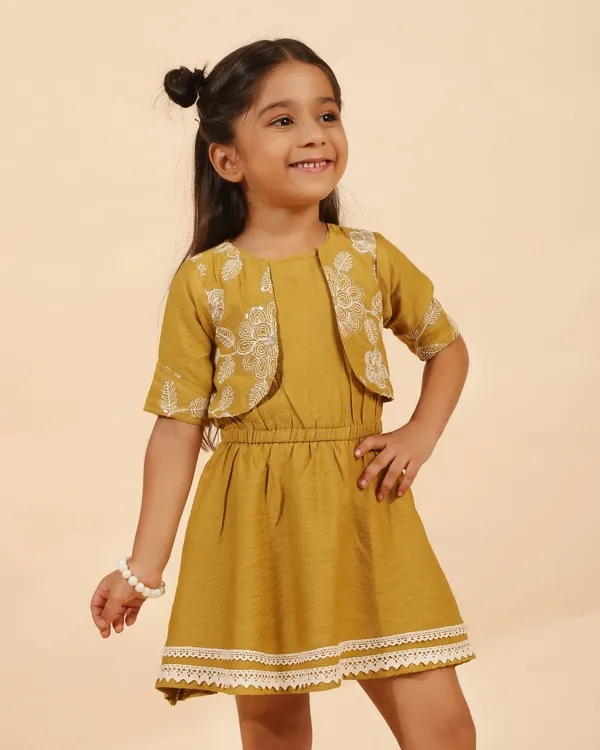 Yellow_Cotton_Blend_Premium_Dress_For_Girls