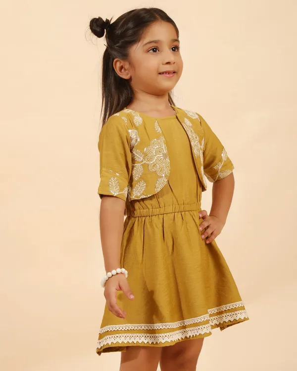 Yellow_Cotton_Blend_Premium_Dress_For_Girls