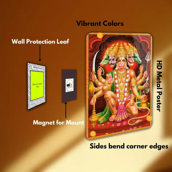 The_Print_Verse_Panchmukhi_Hanuman_Metal_Poster