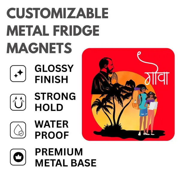 Goa_Fridge_Magnets-_Set_Of_4Pcs|3_*_3Inch|Metal_Built|No_Colour_Fade|Durable|Unique_Designs|Collectibles|Best_To_Gift|Indian_State|Glossy|_Wardrobe_&_Metal_Surface