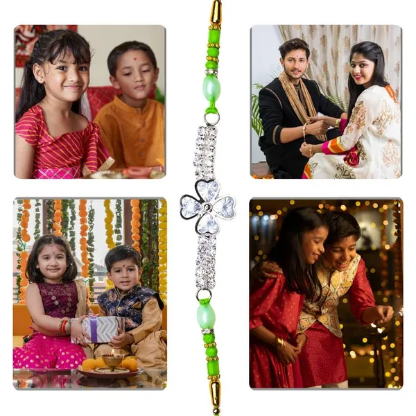 Green_Flag_Bhai_Rakhi_With_4Pcs_Custom_Metal_Fridge_Magnet|3*3&4*3Inch|No_Colour_Fade|Rakhi_With_Fridge_Magnet_Combo|Unique_Return_Gift_For_Brother/Sister|Premium_Designer_Trendy_Rakhi