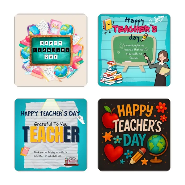 The_Print_verse_Teachers_Day_Themed_Fridge_Magnets|Set_of_4_Pcs|3_*_3_Inch|Glossy|Durable|Shiny|No_Colour_Fade_Lifetime|Waterproof_||Gifts_for_Teacher_Day||