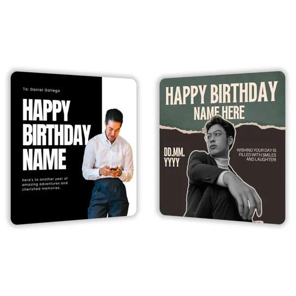 Customized_Birthday_Fridge_Magnet|3X3Inch_Metal_Fridge_Magnet|Custom_Photo_&_Text|Waterproof|Glossy_Finish|No_Colour_Fade_Lifetime|Unique_Birthday_Gift_For_Friends_&_Family|Mono