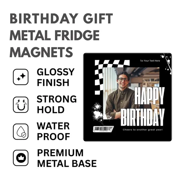 Customized_Birthday_Fridge_Magnet|3X3Inch_Metal_Fridge_Magnet|Custom_Photo_&_Text|Waterproof|Glossy_Finish|No_Colour_Fade_Lifetime|Unique_Birthday_Gift_For_Friends_&_Family|Nova