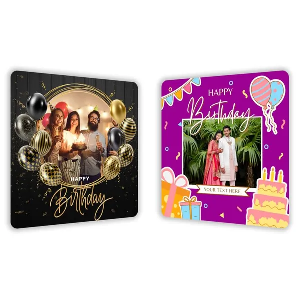 Customized_Birthday_Fridge_Magnet|3X3Inch_Metal_Fridge_Magnet|Custom_Photo_&_Text|Waterproof|Glossy_Finish|No_Colour_Fade_Lifetime|Unique_Birthday_Gift_For_Friends_&_Family|Gleam