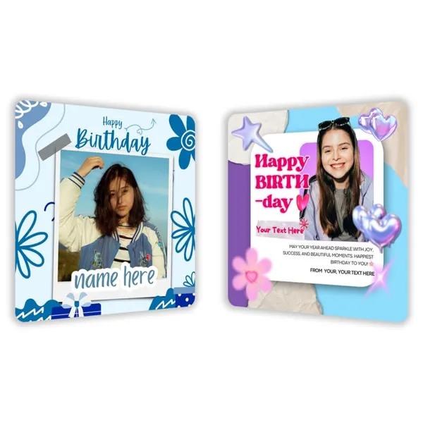 Customized_Birthday_Fridge_Magnet|3X3Inch_Metal_Fridge_Magnet|Custom_Photo_&_Text|Waterproof|Glossy_Finish|No_Colour_Fade_Lifetime|Unique_Birthday_Gift_For_Friends_&_Family|Breeze