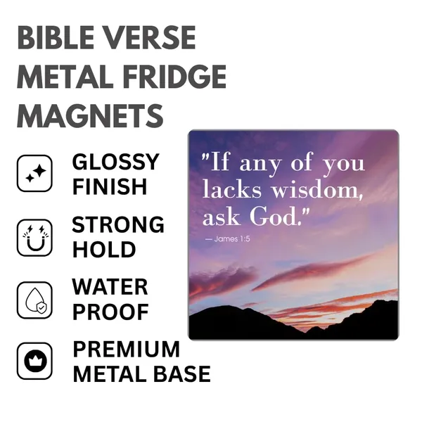 Bible_Verse_Fridge_Magnet|3X3Inch|Set_Of_4|Metal_Built|Christian_Verse_Fridge_Magnets|Waterproof|Everlasting_Colours|Gifting_Options_For_Christmas_&_Halloween