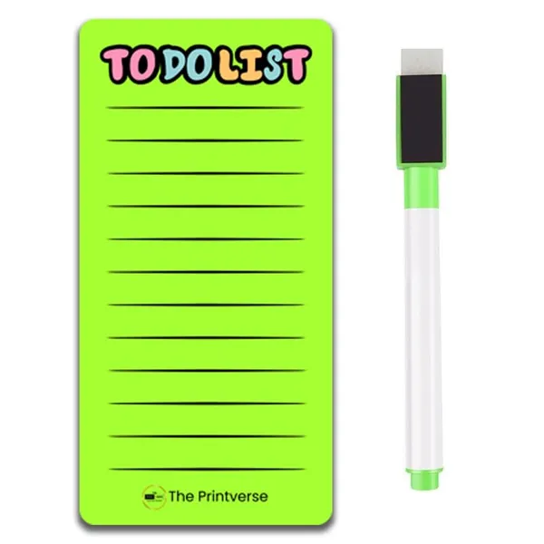 To-Do_List_Magnet_With_Marker|20X10Cm|Metal_Built|Waterproof|Glossy_Finish|Strong_Magnetic_Hold|Trendy_Way_To_Note_Your_List|Gifting_Items